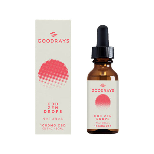 Goodrays 1000mg CBD Natural Zen Drops - 30ml - Vape Center