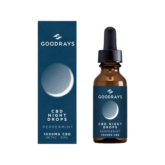 Goodrays 1000mg CBD Peppermint Night Drops - 30ml - Vape Center