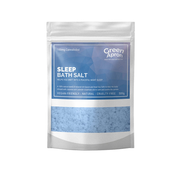 Green Apron 100mg CBD Sleep Bath Salts 500g - Vape Center