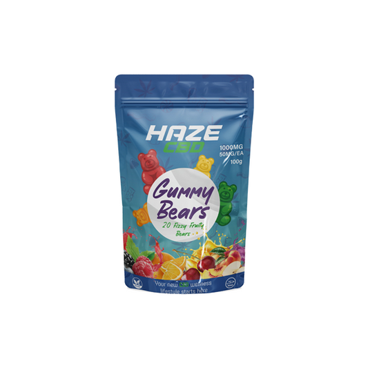 Haze CBD 1000mg Gummy Bears - 20 Pieces - Vape Center