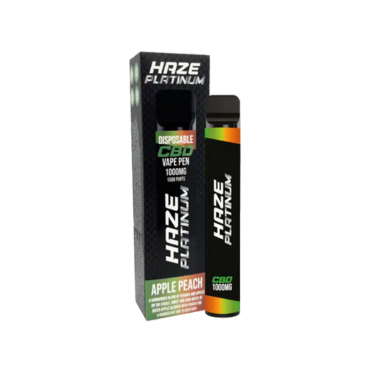 Haze Platinum 1000mg CBD Disposable Vape Device 1500 Puffs - Vape Center