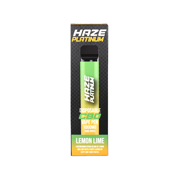 Haze Platinum 1000mg CBD Disposable Vape Device 1500 Puffs - Vape Center