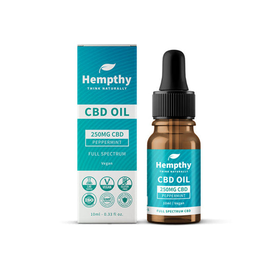 Hempthy 1000mg CBD Oil Full Spectrum Peppermint - 10ml - Vape Center