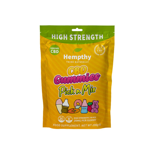 Hempthy 1000mg CBD Pick n Mix Gummies - 50 Pieces - Vape Center