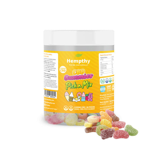 Hempthy 1200mg CBD Pick n Mix - 40 pieces - Vape Center