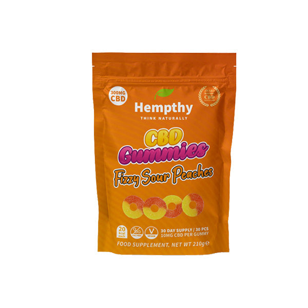 Hempthy 300mg CBD Gummies 30 Ct Pouch - Vape Center