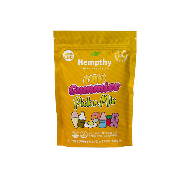 Hempthy 300mg CBD Gummies 30 Ct Pouch - Vape Center