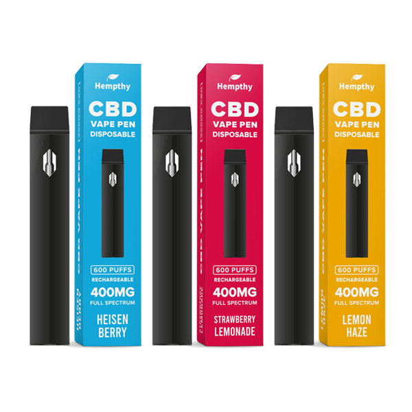 Hempthy 400mg CBD Disposable Vape Pen 600 Puffs - Vape Center