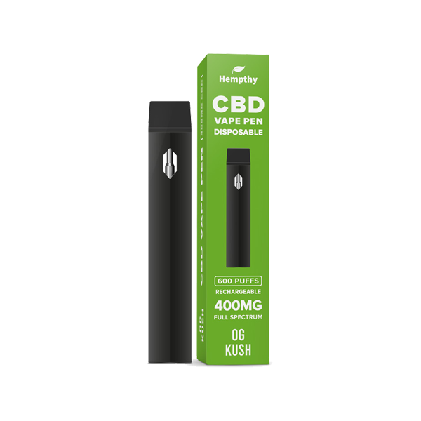 Hempthy 400mg CBD Disposable Vape Pen 600 Puffs - Vape Center