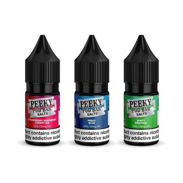 20mg Peeky Blenders Pod Bar 10ml Nic Salts (50VG/50PG)