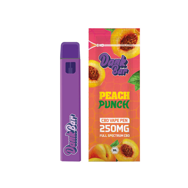 Dank Bar 250mg Full Spectrum CBD Vape Disposable by Purple Dank - 12 flavours (BUY 1 GET 1 FREE)