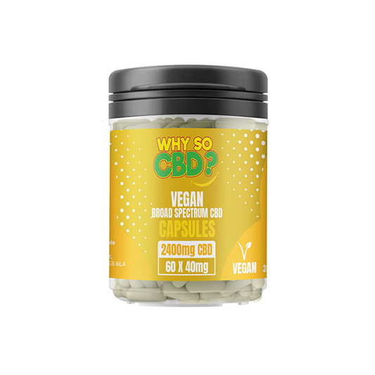 Why So CBD? 2400mg Broad Spectrum CBD Vegan Capsules - 60 Caps