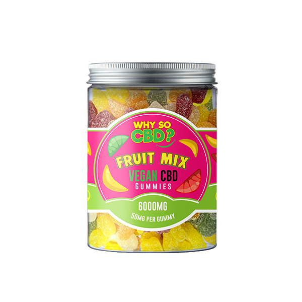 Why So CBD? 6000mg Broad Spectrum CBD Large Vegan Gummies - 11 Flavours