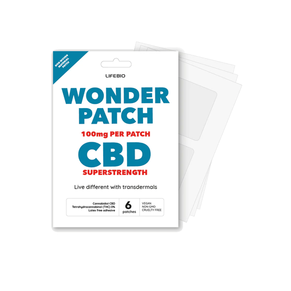 Lifebio 600mg CBD Superstrength Wonderpatch - 6 Patches - Vape Center