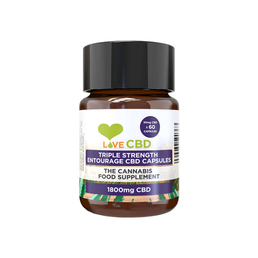 Love CBD 1800mg Triple Strength Entourage CBD Capsules - 60 Caps - Vape Center