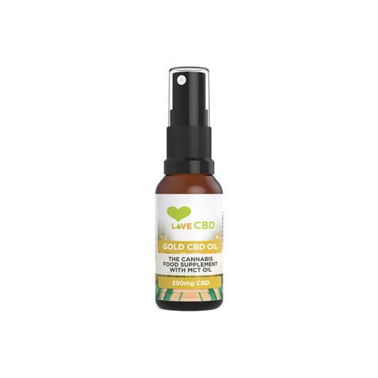 Love CBD 250mg Gold CBD Oil Spray - 20ml - Vape Center