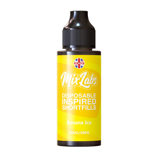 Mix Labs - 100ml Shortfill - Banana Ice - Vape Center