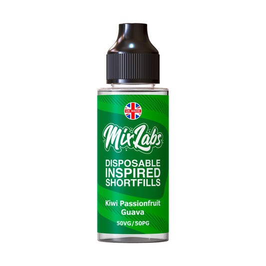 Mix Labs - 100ml Shortfill - Kiwi Passionfruit Guava - Vape Center