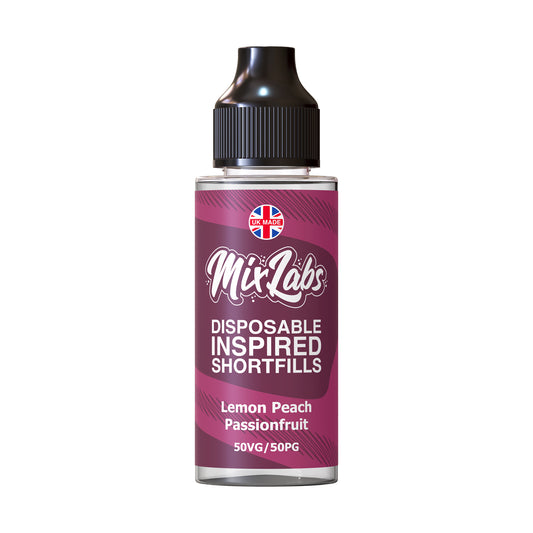 Mix Labs - 100ml Shortfill - Lemon Peach Passionfruit - Vape Center