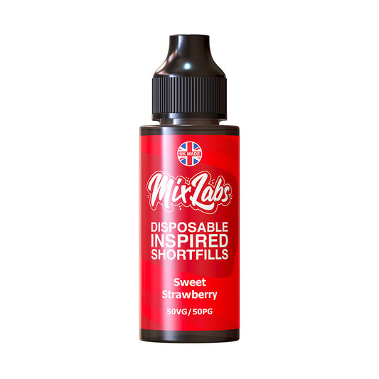 Mix Labs - 100ml Shortfill - Sweet Strawberry - Vape Center