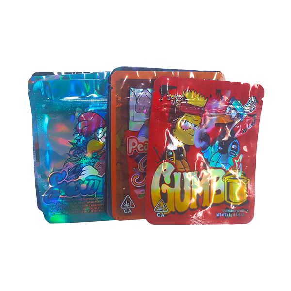 Mylar Gumbo Printed Zip Bag 3.5g Large - Vape Center