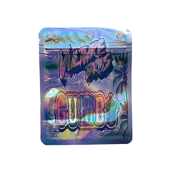 Mylar Gumbo Printed Zip Bag 3.5g Large - Vape Center