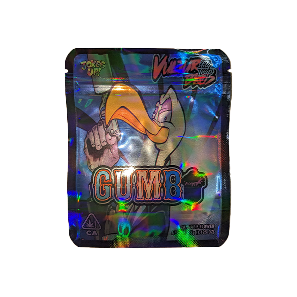 Mylar Gumbo Printed Zip Bag 3.5g Large - Vape Center