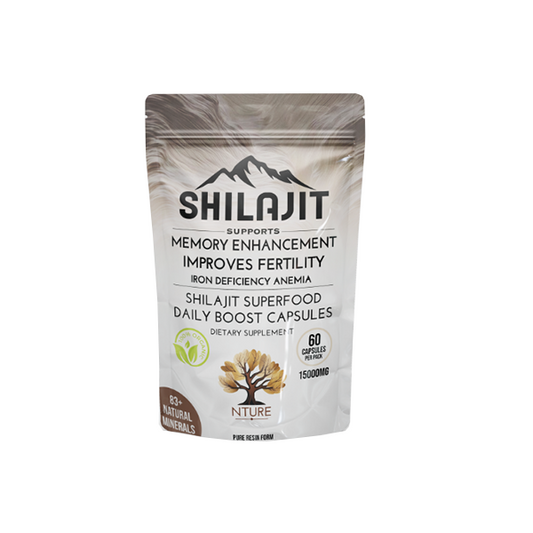 NTURE 15000mg Shilajit Capsules - 60 Caps - Vape Center