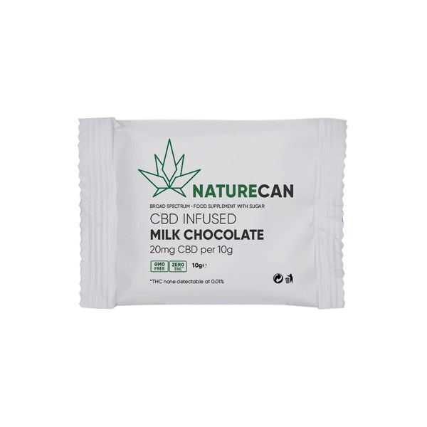 Naturecan 20mg CBD Infused Milk Chocolate 10g - Vape Center