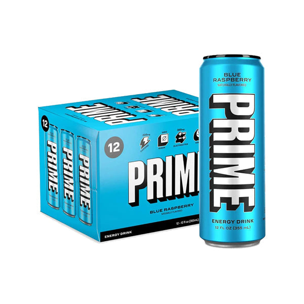 PRIME Energy USA Blue Raspberry Drink Can 355ml - Best Before date - Vape Center