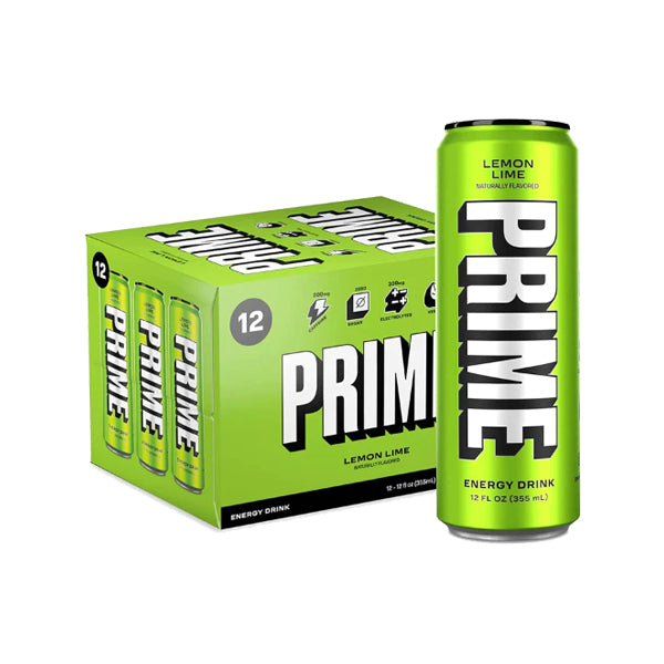 PRIME Energy USA Lemon Lime Drink Can 355ml - Best Before date - Vape Center