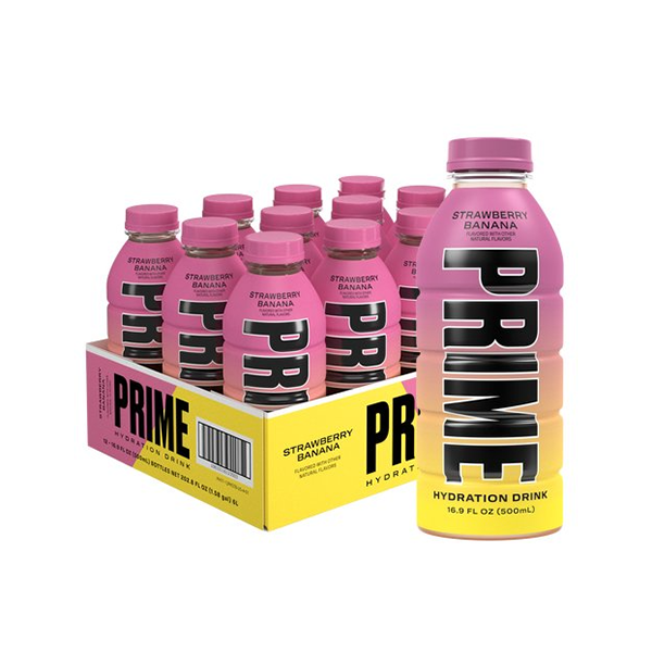 PRIME Hydration USA Strawberry Banana Sports Drink 500ml - Vape Center