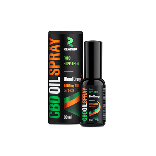 Reakiro 1000mg CBD Blood Orange Flavour Spray 30ml - Vape Center