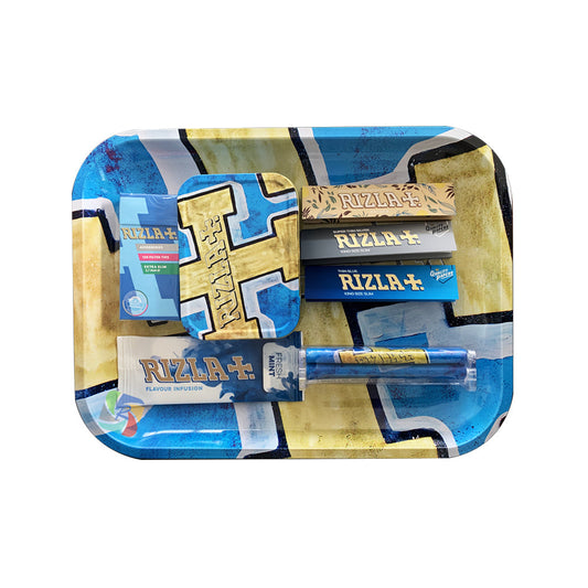 Rizla Medium Metal Rolling Tray Gift Set - Vape Center