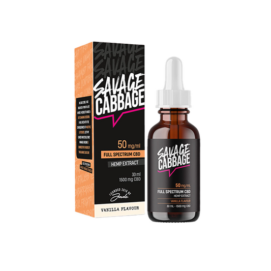 Savage Cabbage 1500mg CBD Oil Vanilla 30ml - Vape Center