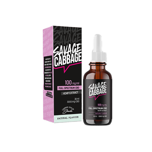 Savage Cabbage 3000mg CBD Oil Natural 30ml - Vape Center