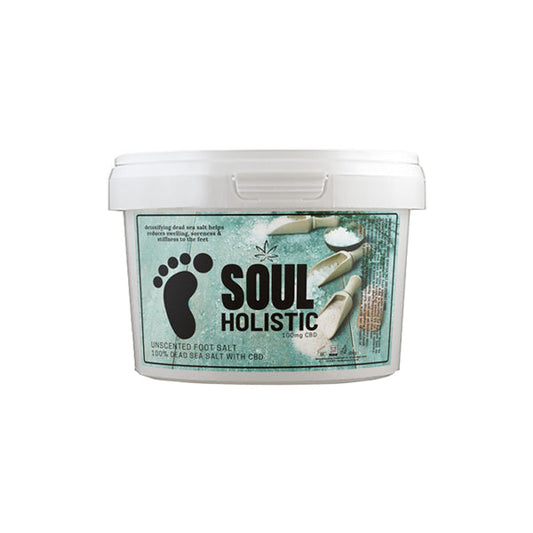 Soul Holistic 100mg CBD Dead Sea Salt Unscented Foot Salt - 500g - Vape Center