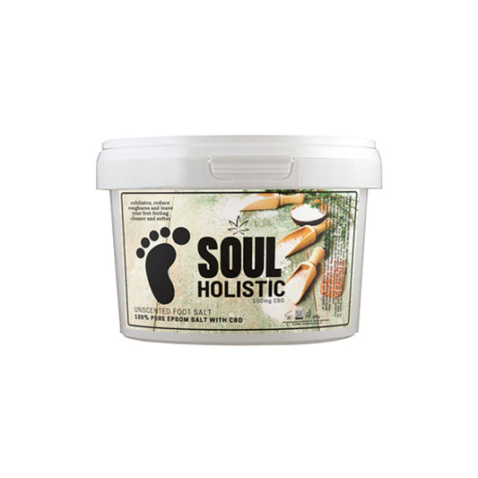 Soul Holistic 100mg CBD Pure Epsom Salt Unscented Foot Salt - 500g - Vape Center