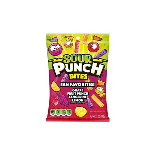 USA Sour Punch Bites Fan Favourites Share Bags - 142g - Past Best Before date - Vape Center