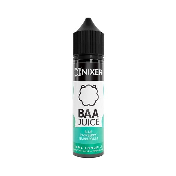 Nixer X Baa Juice - 30ml - Blue Raspberry Bubblegum - Longfill