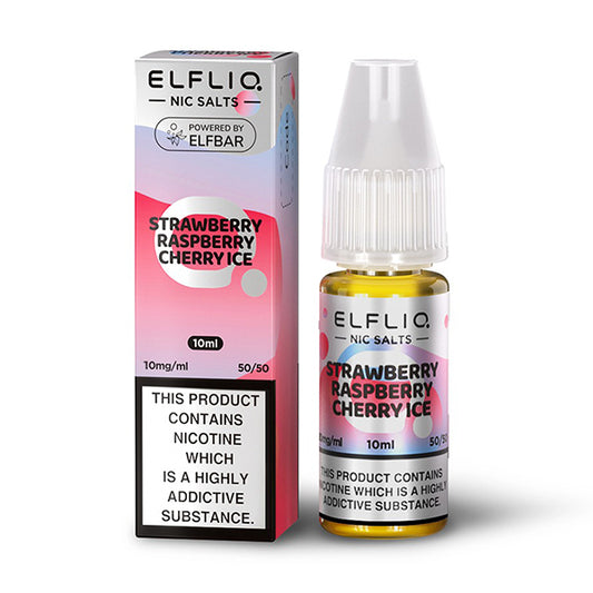 Elf Bar ELFLIQ - Nic Salt - Strawberry Raspberry Cherry Ice [10mg]-0