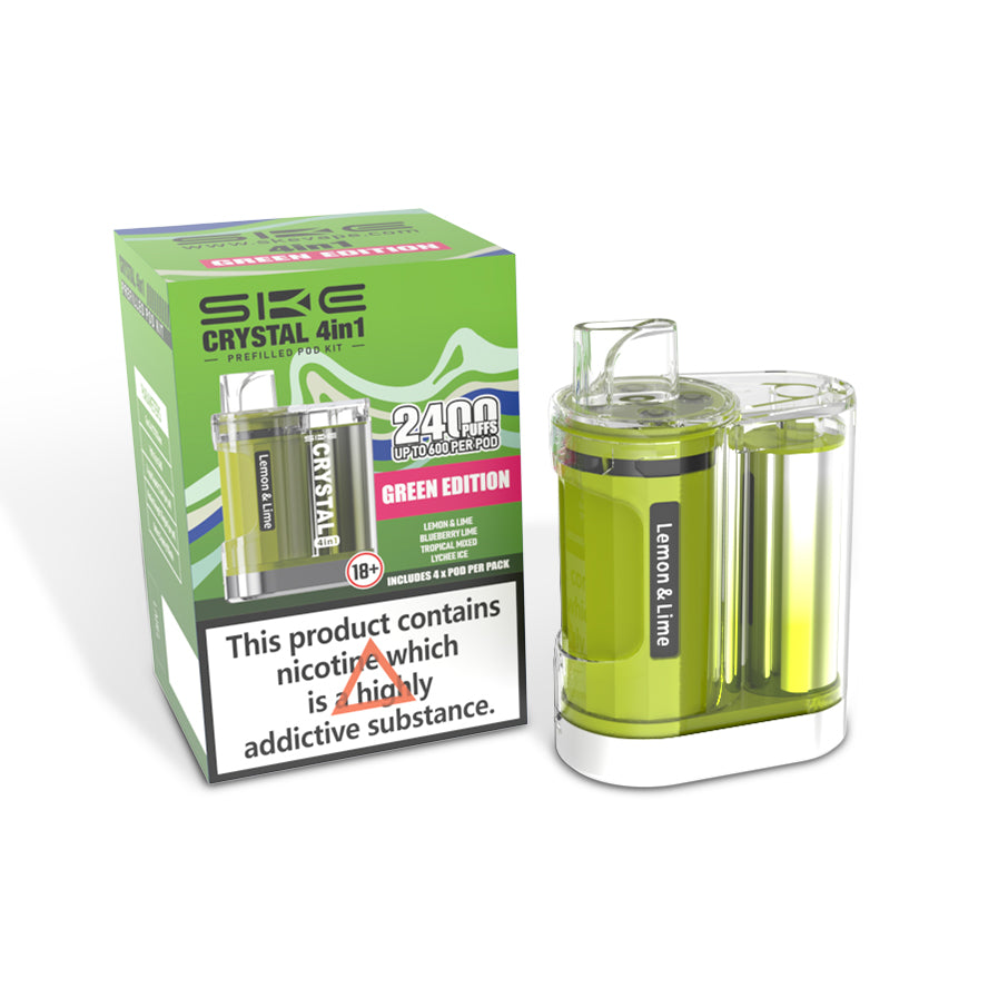 SKE CRYSTAL 4in1 2400 Pre Filled Pod Kit - [Green Edition 20mg]-0