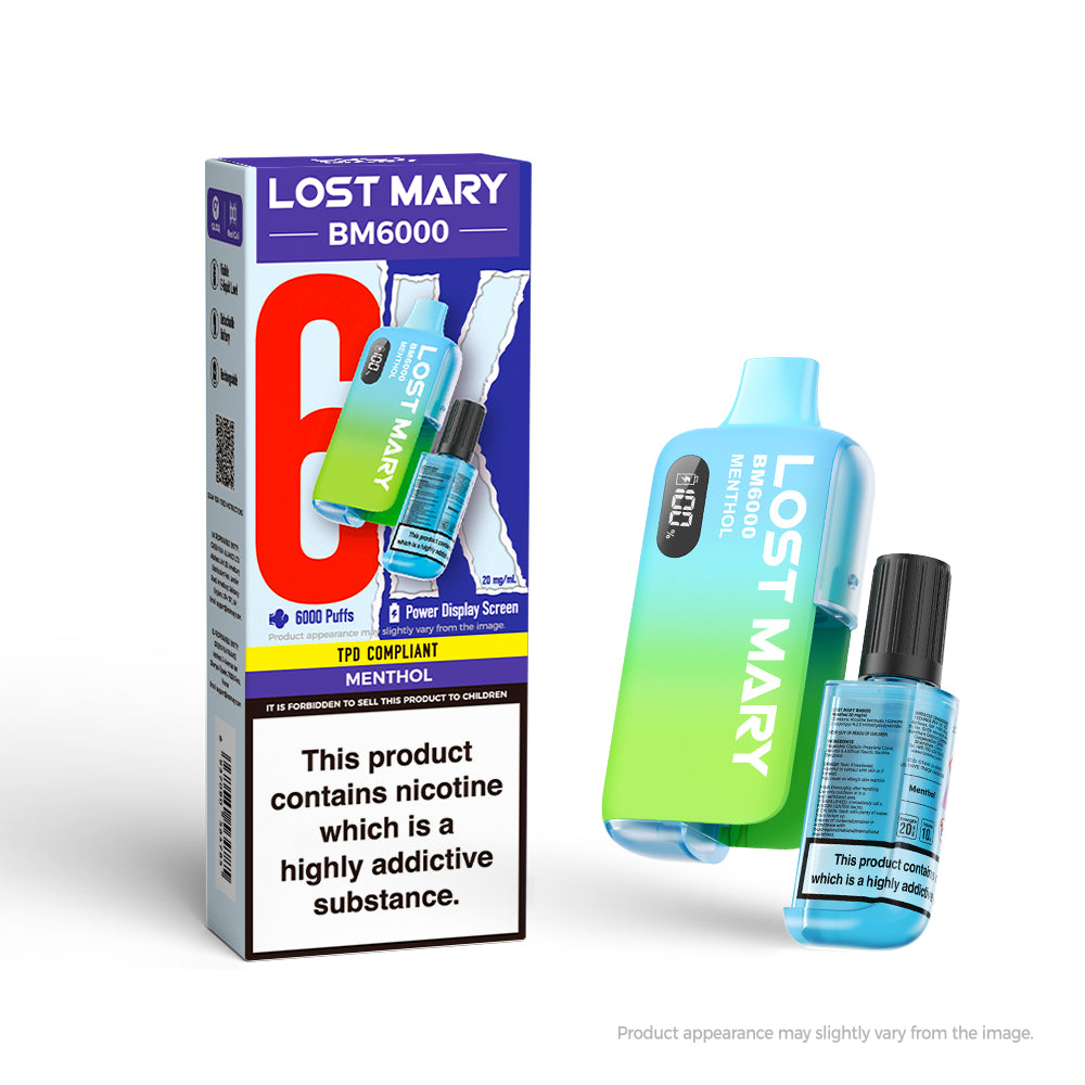 Lost Mary BM6000 Rechargeable Pod - Menthol [20MG]