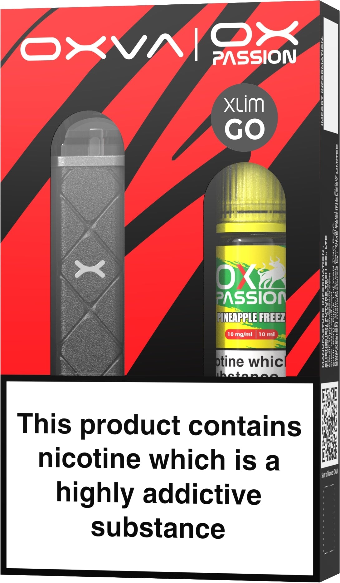 Oxva Xlim Go Pod Kit and Ox Passion