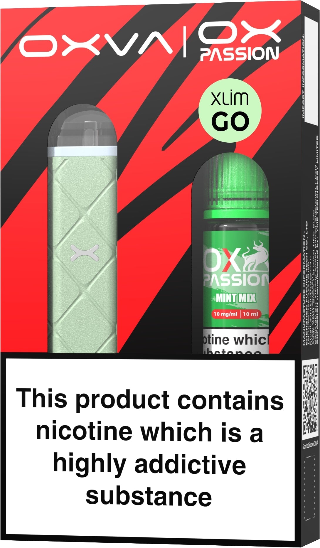 Oxva Xlim Go Pod Kit and Ox Passion