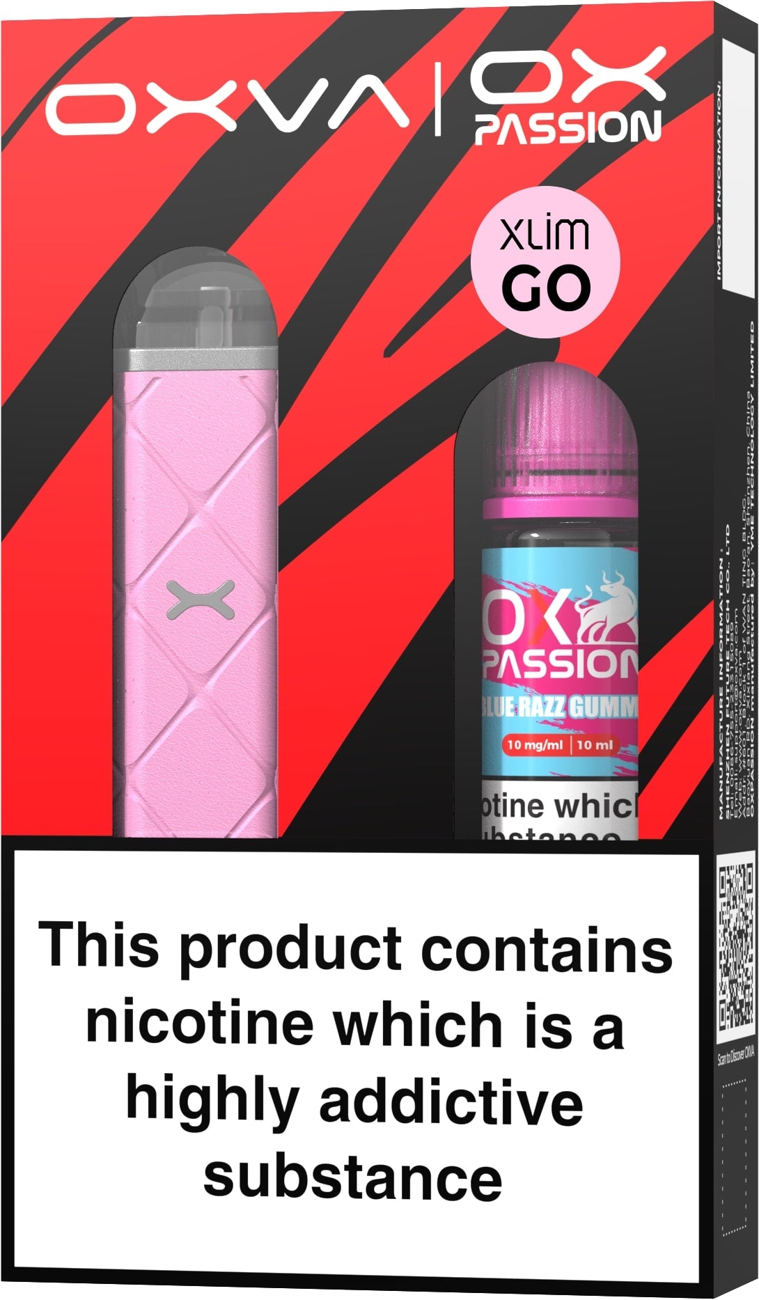 Oxva Xlim Go Pod Kit and Ox Passion