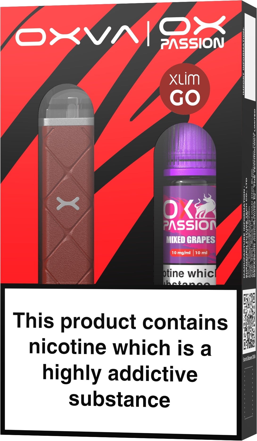 Oxva Xlim Go Pod Kit and Ox Passion