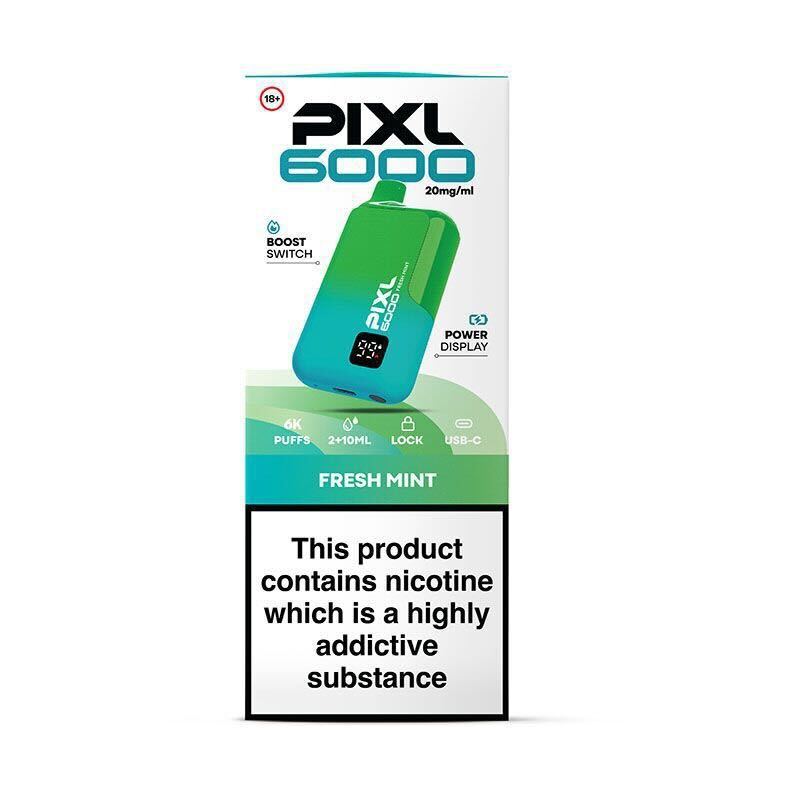 Pixl 6000 Rechargeable Pod - Fresh Mint [20MG]