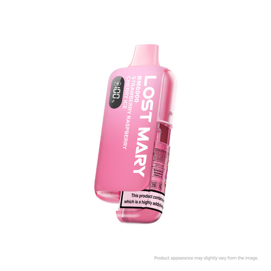 Lost Mary BM6000 Rechargeable Pod - Strawberry Raspberry Cherry Ice [20mg]